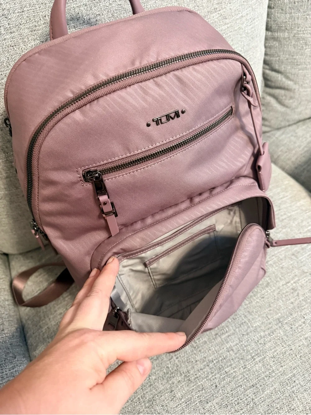 Tumi Harriet Dusty Rose Mauve 13” Travel School College University Backpack $395